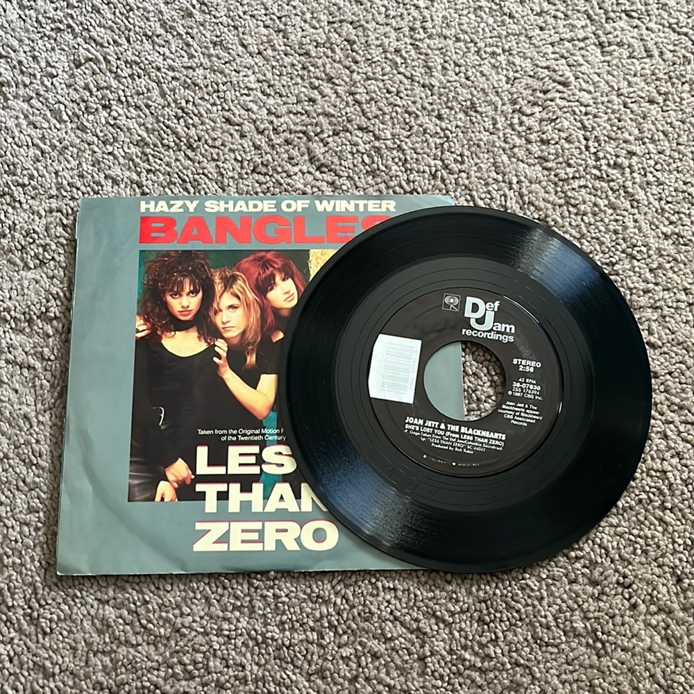 It’s a vintage Hazy shade of winter record that comes with the original sleeve.